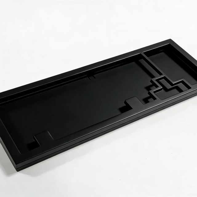 YQ Custom Black Anodizing Aluminum Mechanical Keyboard Case Plate Machining CNC Keyboard