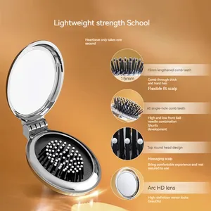 Round Bow Model Small Mirror Children Carry Handheld Folding Make-up Mirror Student Dormitory Office