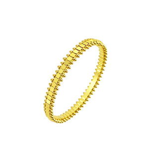 Brazalete de Diseño de Marca, Acero Inoxidable y Chapado en Oro de 18K, de Alta Gama, Unisex, para Regalo, Venta al Por Mayor de Fábrica - Product Image 6