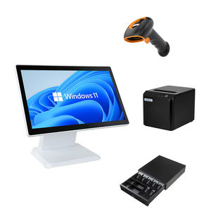 Bianco 17 pollici Full Touch Screen <span class=keywords><strong>POS</strong></span> macchina All-In-One sistema di punti vendita pieghevole registratore di cassa <span class=keywords><strong>Pos</strong></span> Business per negozio al dettaglio - Product Image 1