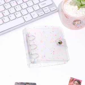 <span class=keywords><strong>Album</strong></span> photo à conception d'étoiles laser transparentes à 3 anneaux avec pages intérieures Support en gros Conception personnalisée Livre de collection Kpop - Product Image 5