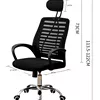 Silla giratoria reclinable de gas y malla para el personal del hogar, ejecutiva, ergonómica y moderna, para oficina - Product Image 5