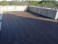 Plancher en bois composite WPC en teck brossé lisse de style européen moderne, gaufré 3D, imperméable, antidérapant, pour usage extérieur et sous-sol, épaisseur 18 mm, 15+