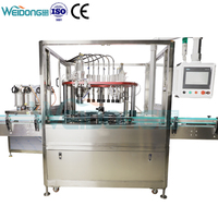 Ligne de remplissage automatique de bombes aérosols WEIDONG, électrique, haute productivité, avec bouchage sécurisé, pour emballages métalliques, aérosol, contrôlée par PLC