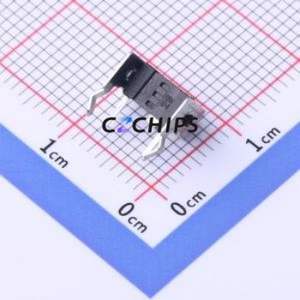 YTS1C0042AWT10 Tactile Switch Through hole Switch Single Pole Single Throw Rectangle Button 2.5N Right Angle Insert - Product Image 2