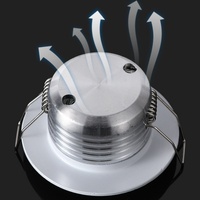 Mini projecteur moderne en aluminium 3W Cob par Light pour les caves à vin et les vitrines Entrée de plafond Petit trou Base E27 intégrée