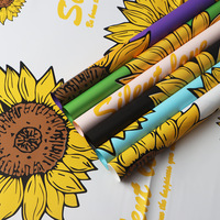 Nouveau modèle de papier de fleurs imperméable et épais à effet nacré pour emballage de bouquets et arrangements floraux