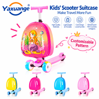 Valise de skateboard pour enfants avec compartiment à bagages de 15 pouces à motif de dessin animé, une voiture jouet à conduire