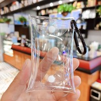 Bolsa de Almacenamiento Transparente de PVC Resistente e Impermeable con Cierre de Gancho y Bucle: Ideal para Artículos de Aseo y Cosméticos de Viaje