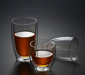 Fast Delivery Custom Logo 250ml/350ml/450ml High Borosilicate Glass Insulated Double-Walled BPA Free Microwave Safe <b>Coffee</b> Mug - Product Image 4