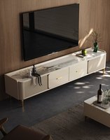Ensemble table basse moderne de luxe carrée avec dessus en bois et marbre pour salon multifonction maison avec tiroirs meubles canapé design décor