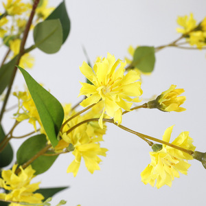 QIHAO Artificial Willow Chrysanthemum <b>Flower</b> High Simulation Plastic Silk Home Decor Wedding Props - Product Image 3