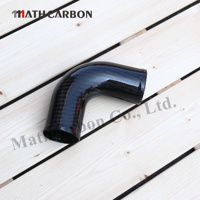 Tuyau d'admission en fibre de carbone sèche Mathcarbon ultraléger résistant aux hautes températures - Tube courbé 3K sergé personnalisé, logo couleur personnalisée 100%