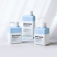 Botol Plastik HDPE Ramah Lingkungan 200ml 250ml 300ml, Botol Lotion Kosong Custom untuk Sampo Kondisioner Krim Wajah, Tutup Ulir, 100pcs