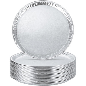12 Inch Disposable Aluminum Foil Baking <b>Pans</b> Oven & Microwave Safe Food Grade for Party Use-for Pizza Platter Packaging - Product Image 1