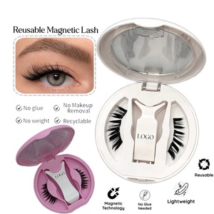 <span class=keywords><strong>Cils</strong></span> magnétiques en <span class=keywords><strong>faux</strong></span> vison 15 mm, en poils synthétiques, réutilisables, sans cruauté, avec bande en coton noir et plateau à <span class=keywords><strong>cils</strong></span> - Product Image 2