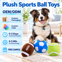 Jouets interactifs pour chiens, balles en peluche qui couinent, ballons de football et de tennis pour chiens de petite et moyenne taille