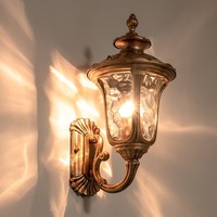 Applique murale LED cylindrique en aluminium et verre étanche IP65 20W E27 alimentée en courant alternatif 3000K blanc chaud pour jardin extérieur moderne et luxueux