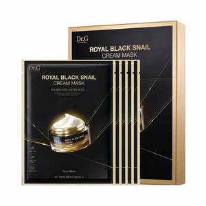 Dr.G Royal Black Snail Cream Mask Sheet 5 Pack Good Quality Facial Masks - Product Image 2