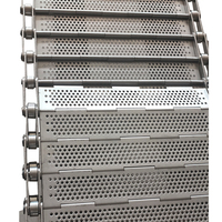 Nueva Cinta Transportadora de Malla Plana de Acero Inoxidable Ajustable, Resistente al Aceite