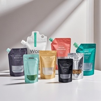 Pochette à bec verseur personnalisée en PE, couleur personnalisée pour logo sur mesure, shampoing, après-shampoing, lotion, gel douche, nettoyant visage, soins de la peau