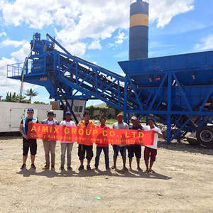 Petite centrale à béton mobile de 35 m3/h, centrale à béton électrique aux Philippines - Product Image 4