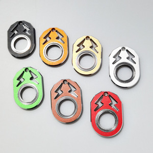 Phổ biến 2023 siêu mát mẻ sét phong cách ngón tay xoay Hợp kim nhôm Keychain quay nó bất cứ lúc nào Thần Tài Spinner Kim Loại Keychain - Product Image 2