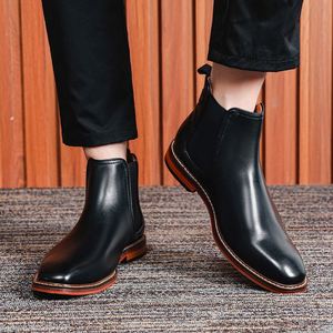 2025 Men's <b>High</b> Quality Chelsea Boots Leather Men's Shoes - Product Image 5
