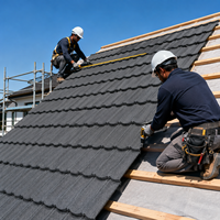 Fournisseur chinois de tuiles de toiture en métal revêtues de pierre pour les importateurs et les entrepreneurs en matériaux de construction en Afrique du Sud