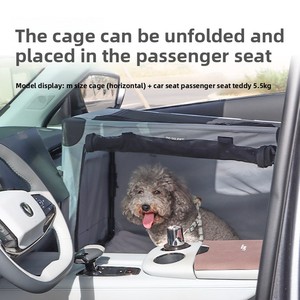 Trasportino per Auto in Tessuto Oxford Traspirante e Morbido per <span class=keywords><strong>Cani</strong></span> e Gatti, Pieghevole per Tutte le Stagioni, Facile da Trasportare - Product Image 2
