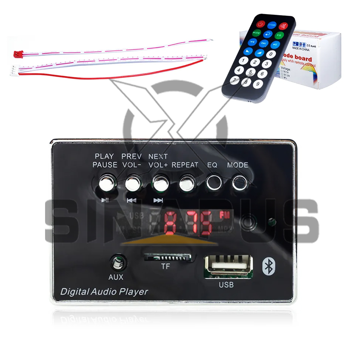 Africa Market Hot Sale Universal Bluetooth <strong>MP3</strong> <strong>Decoder</strong> Board Large Square Panel <strong>MP3</strong> <strong>Decoder</strong> Amplifier Wholesale Price