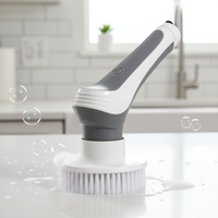 Brosse de nettoyage électrique 3-en-1 avec embout en plastique pour chaussures
