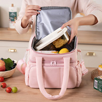 Sac isotherme en tissu Oxford à double couche avec doublure PEVA, style coréen matelassé, boîte à lunch pour femmes, haute qualité