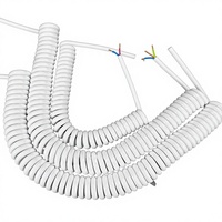 Weißes Quadratisches Spiralkabel BVR Modell 3-adrig/6-adrig/8-adrig 0,5/2,5/0,75/1,5 mm Kupferleiter