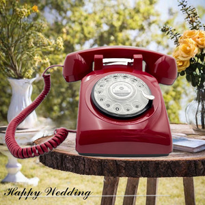 Teléfono Antiguo Vintage Rojo PEAKSOUND, Libro de Visitas para Bodas, Grabadora de Voz Digital de 32 GB para Despedidas de Soltera y Familiares - Product Image 6