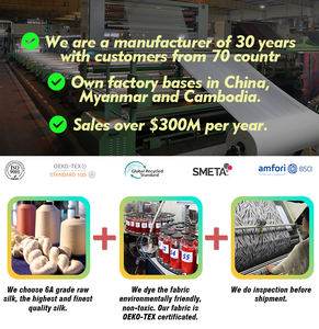 Оптовая продажа 100% шелковая ткань 114 140 280 см ширина для постельного белья наволочка 16 19 22 25 30 мм ткань из чистого шелка тутового шелкопряда - Product Image 3