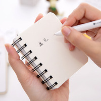Portátil mini horario lindo animal dibujos animados doble anillo espiral cuaderno