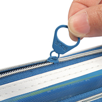 Trousse à crayons transparente de grande capacité Sac à stylos en nylon Sac créatif multifonctionnel à double couche pour le bureau des étudiants