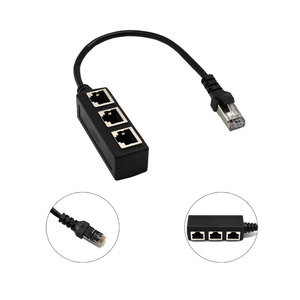 Yüksek kaliteli RJ45 konnektör 1 ila 3 erkek kadın ağ 3 port genişletici uzatma Ethernet Lan kablosu - Product Image 5