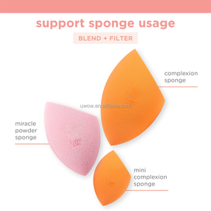 4259 alta calidad <span class=keywords><strong>Xl</strong></span> OEM belleza personalizada flocado belleza huevo maquillaje esponja huevo 3 cosméticos licuadora mármol CAMBIO DE Color - Product Image 5