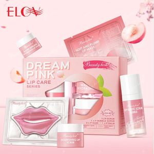 Gran oferta, conjunto para el cuidado de la piel de los labios, máscara de labios de colágeno de cristal, Kit de viaje para labios, 5 uds., Bálsamo hidratante exfoliante - Product Image 1
