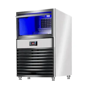 Ice Maker Machine Commercial 80kg Ice Cube Maker Automatic Ice Making Machine For Business Food Beverage Trucks