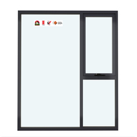 Estándar australiano 2047 Ventana arqueada de doble acristalamiento Ventanas y puertas de aluminio Diseño moderno con persiana incorporada