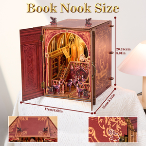 Hamaileon Nuovissimo Kit Fai-da-Te Book Nook, Modello Assemblato a Mano, Armadio Magico, Puzzle 3D in Legno, Adatto Come Ornamento per Scaffali <span class=keywords><strong>e</strong></span> Scrivanie - Product Image 2