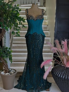 맞춤형 2 인치 <span class=keywords><strong>1</strong></span> 이브닝 드레스 코르셋 탑 민소매 무도회 원피스 2026 바닥 길이 웨딩 파티 정장 가운 - Product Image 2