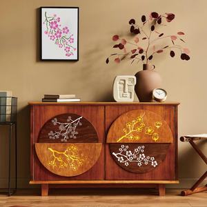 Pochoirs <span class=keywords><strong>de</strong></span> <span class=keywords><strong>fleurs</strong></span> <span class=keywords><strong>de</strong></span> <span class=keywords><strong>cerisier</strong></span>, pochoir <span class=keywords><strong>de</strong></span> <span class=keywords><strong>branche</strong></span> <span class=keywords><strong>de</strong></span> <span class=keywords><strong>fleurs</strong></span> <span class=keywords><strong>de</strong></span> pêche, pochoir A4 pour la peinture sur bois et mur - Product Image 5