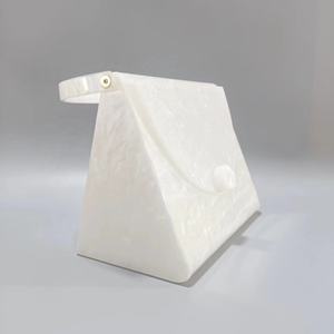 Amiqi الموضة الجديدة الفاخرة شكل مكعب اليشم الأخضر نمط الرخام الاكريليك حقيبة المساء مع المباراة - Product Image 6