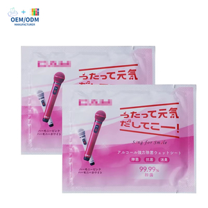 Lingettes humides à l'alcool écologiques, emballées individuellement, lingettes désinfectantes pour les mains antibactériennes pour un nettoyage et une protection instantanés - Product Image 1