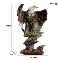 Hibou simulé peint à la main artistique résine synthétique ornements décoratifs ouverture cadeaux propagation ailes maison modèle chambre