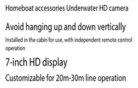 Accessoires pour bateau à appât Caddx avec écran 7 pouces, caméra HD sous-marine 13MP grand angle 140°, assistant vocal IA, capacité de plongée jusqu'à 30 pieds